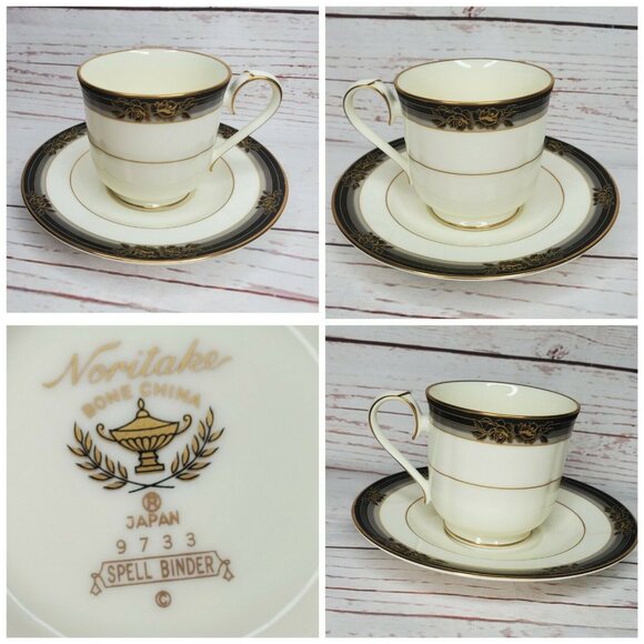 Vintage Noritake Spell Binder #9733 Teacup and Saucer Set - Mint Condition - Picture 5 of 12